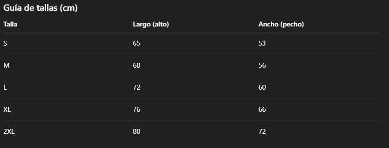 Chaleco calefactable